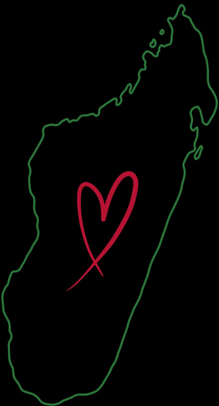 Carte de Madagascar : points animés représentant les villes où des projets sont en cours